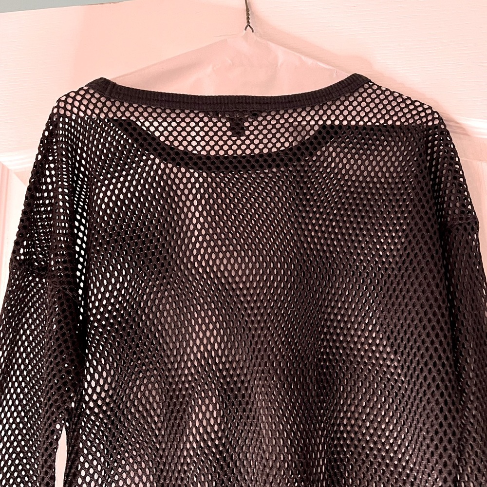 NWOT Banana Republic net top in jet black & size XS